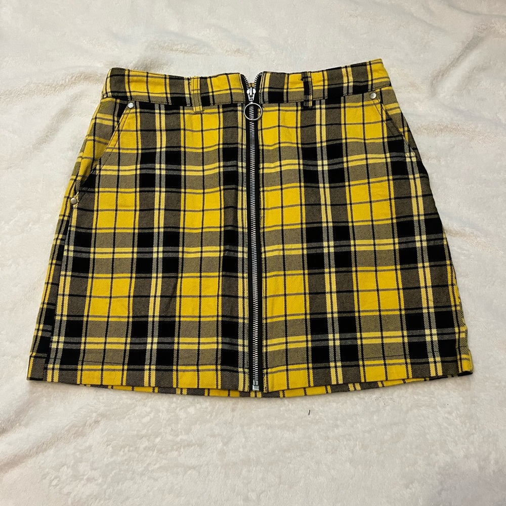 Forever 21 Yellow Plaid Skirt